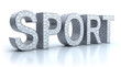 Sport word isolated on white