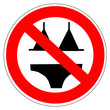 Panneau interdit aux maillots de bain Panneau interdit aux maillots de bain