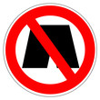 Panneau interdit aux shorts de bains