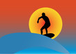 sunset surf