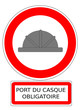 Panneau port du casque obligatoire