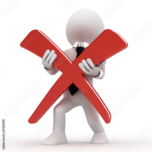 Illustration: 3D human with a cross 3D human with a cross