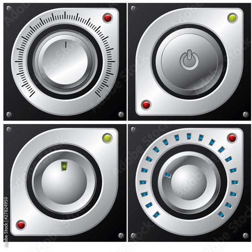 Vector: Volume, amplifier and button design Volume, amplifier and button design