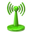 wireless tower with radio waves
