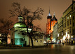 Night view of the Market Square in Krakow, Poland Night view of the Market Square in Krakow, Poland