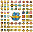 Big collection of vector labels