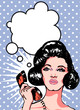 woman talking or thinking