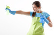 Crazy Housewife Ready To Fight With Spray Bottle