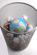 Planet Trashed In a Paper Dustbin
