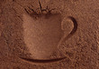 Photo: Cup of coffee background. Cup of coffee background.