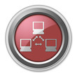 Red 3D Style Button "Network"
