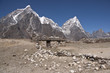 Mountain hut high in the Himalaya mountains of Nepal Mountain hut high in the Himalaya mountains of Nepal