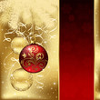 Elegant background with three Christmas balls