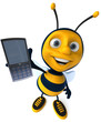 Illustration : Abeille et téléphone Abeille et téléphone
