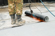 roofing with tar felt and blowpipe flame