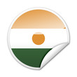 Pegatina bandera Niger con reborde