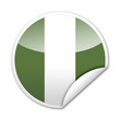 Pegatina bandera Nigeria con reborde