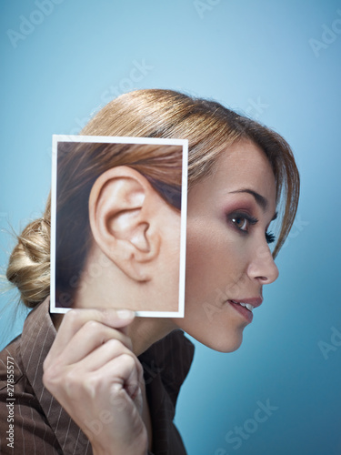 Photo: businesswoman with big ears businesswoman with big ears