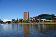The Adelaide skyline from the River Torrens in South Australia.