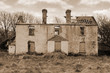 old abandoned farmhouse ruin