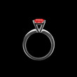 Ring with ruby