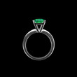 Emerald ring on black