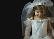 Girl in Wedding Dress & Veil