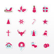 Colorful Christmas icons. Colorful Christmas icons.