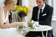 Wedding flowers on a table