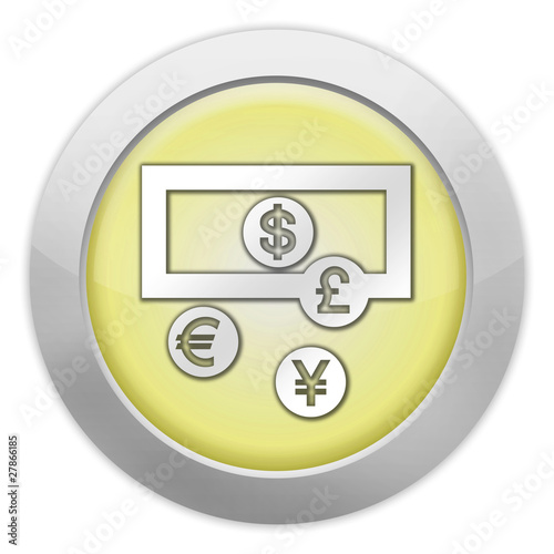 currency exchange icon. Light Colored Icon (Yellow) quot;Currency Exchangequot;