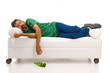 Adult in the sofa