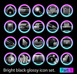 Black glossy icon set 1 Black glossy icon set 1