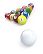 Billiard balls isolated on white