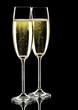 Photo: two glasses of sparkling wine two glasses of sparkling wine