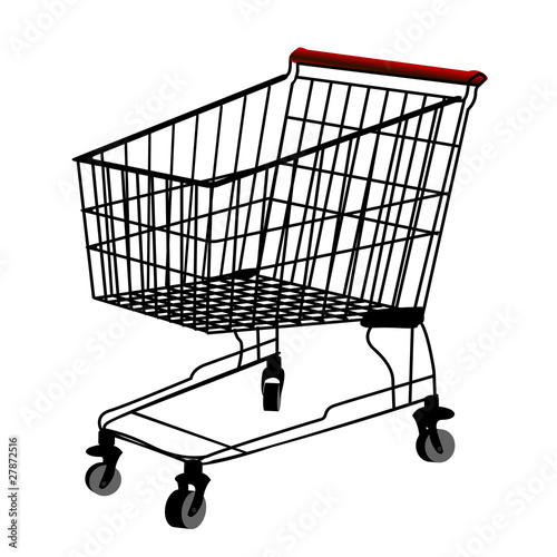 Illustration: Shopping trolley silhouette Shopping trolley silhouette