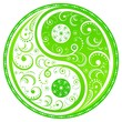 Floral Yin Yang symbol