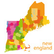 new england vector map