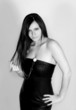 Sexy Lady im Schwarzen Lederkleid sw