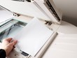 person operatin multi purpose machine person operatin multi purpose machine