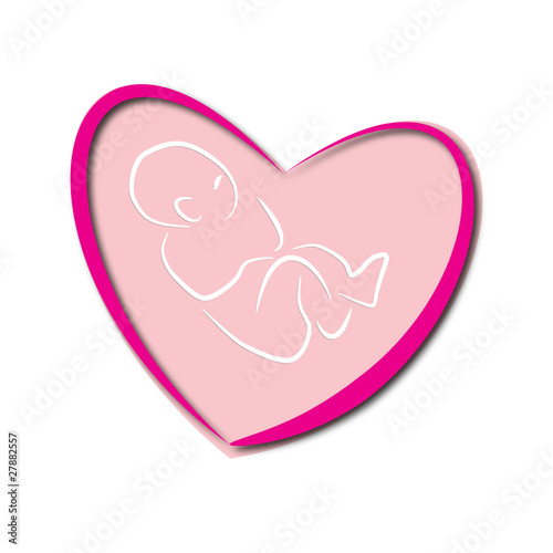 Vektor: Logo child in the heart Logo child in the heart