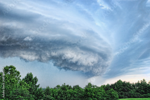 Photo: Wall Cloud of a forming tornado in the United States. Wall Cloud of a forming tornado in the United States.