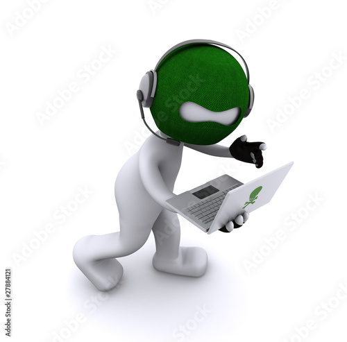 Illustration: Cartoon hacker with laptop Cartoon hacker with laptop