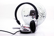 casque audio et disco ball