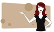 Host woman presenting