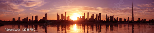 Fototapeta Cityscape Dubai, Sunset