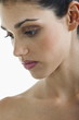 Closeup of young woman's face