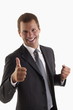 Foto: Man signing thumbs up Man signing thumbs up