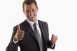 Foto: Man signing thumbs up Man signing thumbs up