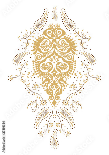 Vector: Kashmir paisley design fashion. Kashmir paisley design fashion.