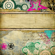 vintage background in retro disco style
